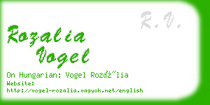rozalia vogel business card